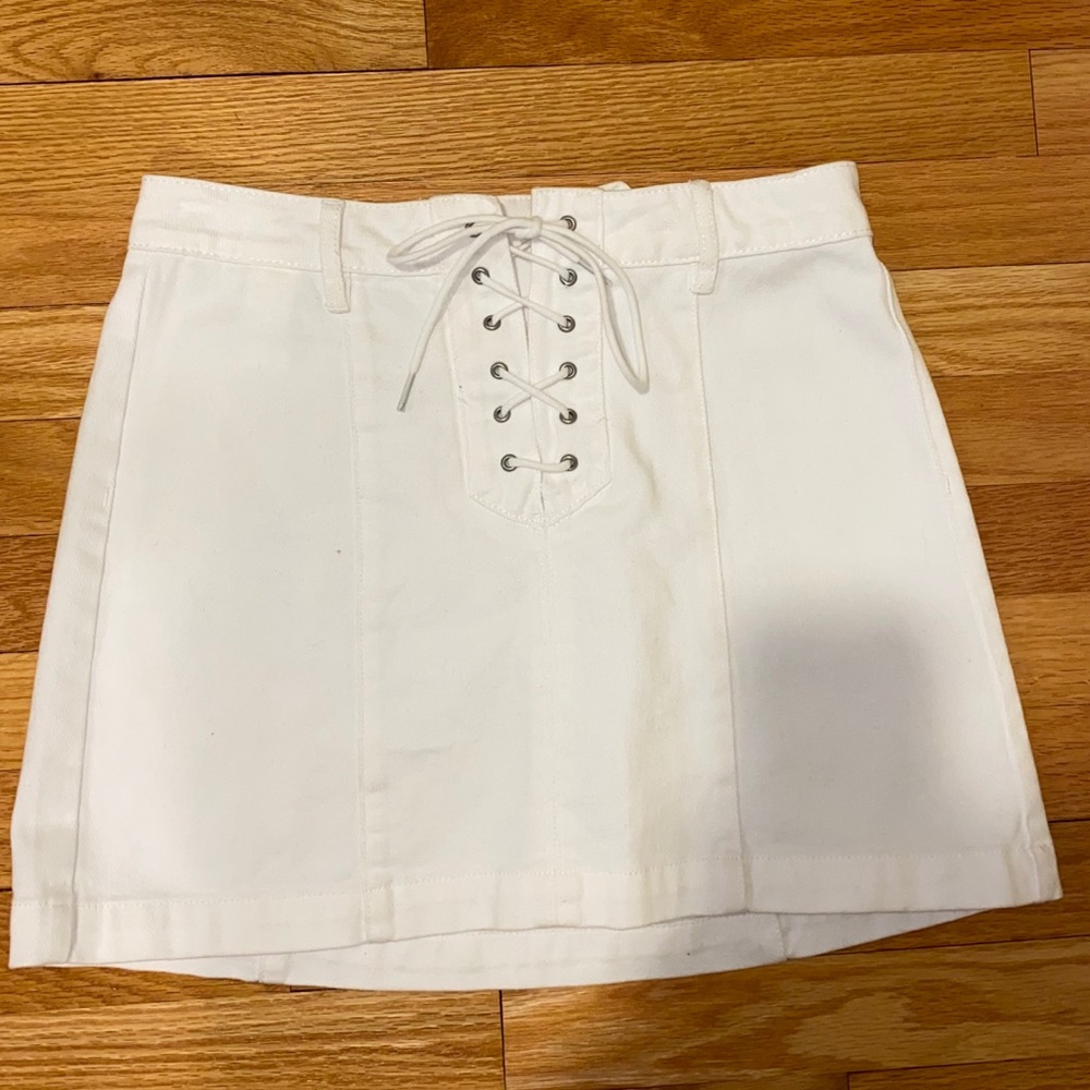 PacSun Kendall and Kylie White Denim Skirt